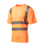Koszulka odblaskowa T-shirt ostrzegawczy bluzka z pasami odblaskowymi pomarańczowa BRIXTON FLASH