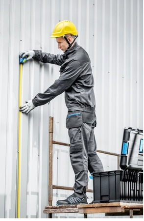 Spodnie robocze elastyczne ciemnoszare Hogert WURNITZ