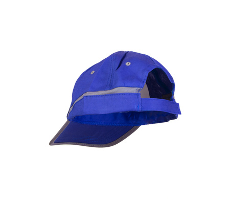 Czapka z daszkiem robocza zapięcie na rzep BASEBALL niebiesko-stalowa