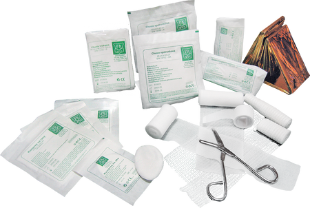 Apteczka zakładowa stalowa mocowana na ścianie z wyposażeniem 20