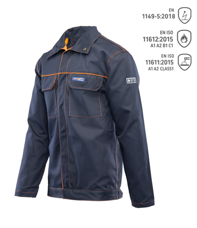 Bluza robocza dla spawaczy, antystatyczna, PROFFLAM ANTYSTATIC