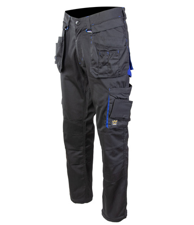 Spodnie robocze do pasa z kontrastową lamówką | Topaz