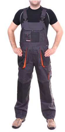 Spodnie ogrodniczki robocze mocne| EMERTON (granatowe)