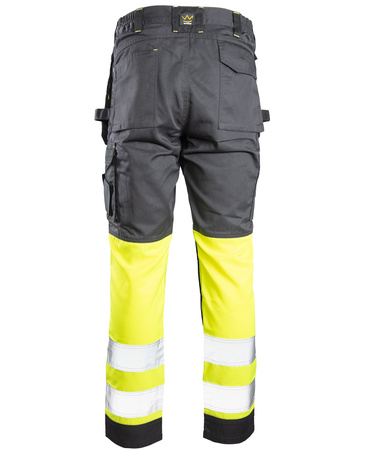 Spodnie robocze ostrzegawcze do pasa odblaskowe fluorescencyjne Polstar SEVEN KINGS FLASH A9SP