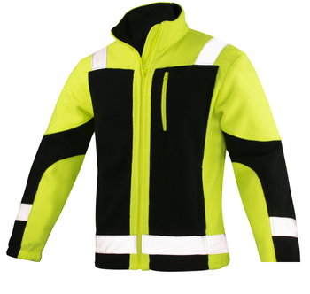 Bluza polar rozpinany z odblaskiem w kolorze żółtym fluo ECLIPSE