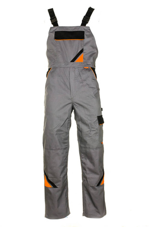 Spodnie robocze ochronne na szelkach ogrodniczki szare Art.Mas PROFESSIONAL GREY