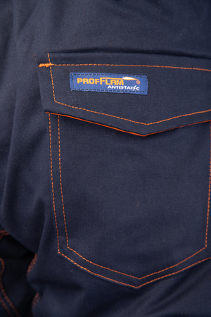 Spodnie do pasa dla spawaczy, antystatyczne PROFFLAM ANTYSTATIC