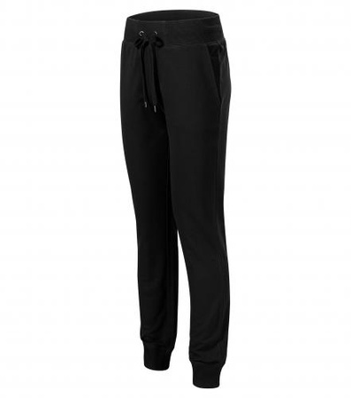 Spodnie dresowe męskie czarne ze ściągaczem MALFINI REST