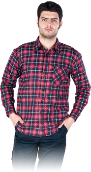 Koszula flanelowa w kratę, 100 % bawełna na guziki KF-GC