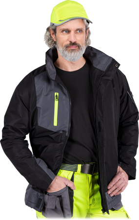Ocieplana kurtka outdoor'owa wodoodporna bhp z polarem HYPER