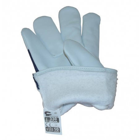 Ocieplane całodłonicowe rękawice ze skóry licowej koziej 330 BOA