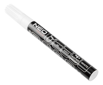 Marker budowlany biały permanentny NEO TOOLS lakierowy, wodoodporny, do różnych powierzchni