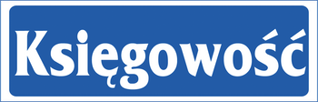 Znak naklejka samoprzylepna KSIĘGOWOŚĆ 9X24