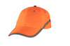 Czapka robocza odblaskowa z daszkiem regulowana baseballowa pomarańczowa Polstar BRIXTON FLASH CFBA