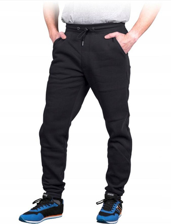 Spodnie dresowe JOGGER-PLUS duże rozmiary plus size czarne