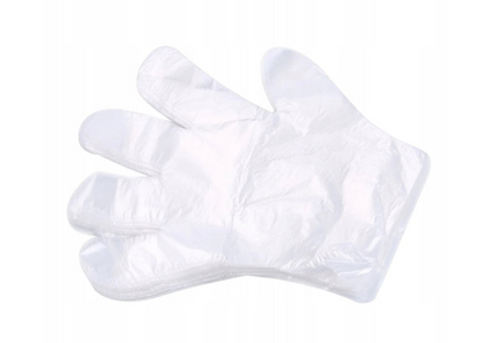 Rękawiczki jednorazowe foliowe zrywki paczka 100 szt