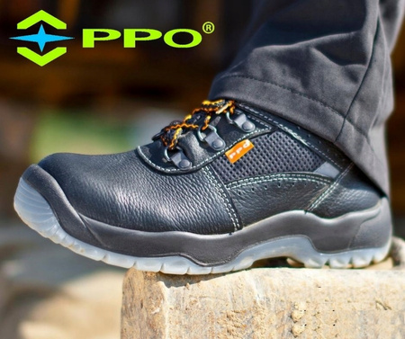 Trzewiki robocze Polskie PPO Strzelce z podnoskiem Antyelektrostatyczne Model 055 S1 SRC