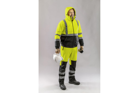 Kurtka robocza bomberka ostrzegawcza ocieplana HOEGERT OKER żółta