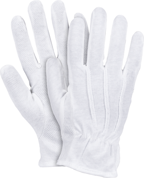 Rękawice robocze bawełniane nakrapiane PVC Art.Mas RMICRO WHITE