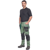 Spodnie robocze profesjonalne BHP wytrzymałe do pasa z miejscem na nakolanniki TRIFIBETEX wzmacniane szaro-zielone Cerva DAYBORO