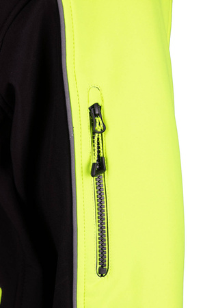 Kurtka ostrzegawcza odblaskowa softshell odpinany kaptur Benefit RIVAL OARS