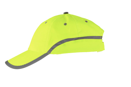 Czapka robocza odblaskowa z daszkiem regulowana baseballowa żółta Polstar BRIXTON FLASH CFBA