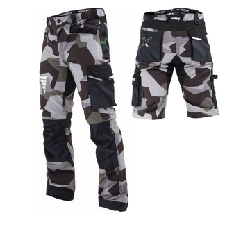 Spodnie robocze 2w1 moro stretch odpinane nogawki STALCO POWERMAX Moro X