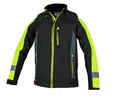 Kurtka softshell z odblaskiem w kolorze żółtym fluo CLASSWORK