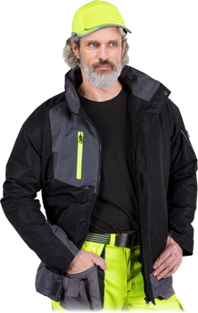 Ocieplana kurtka outdoor'owa wodoodporna bhp z polarem HYPER