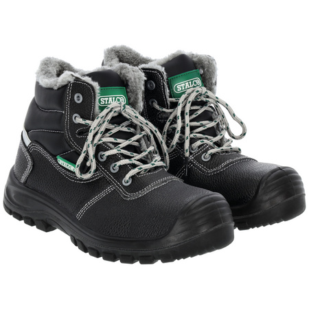 Buty wysokie ocieplane trzewiki BHP nadlany nosek na zimę STALCO SYBERIAN S3