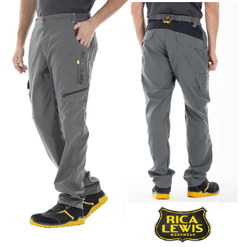 Spodnie robocze lekkie elastyczne RICA LEVIS LONGTECH szare