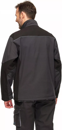 Kurtka softshell z elementami odblaskowymi szara PACKER