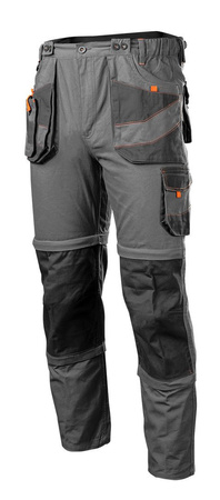 Spodnie robocze bawełna 100% NEO 6w1 ogrodniczki krótkie spodenki 81-321