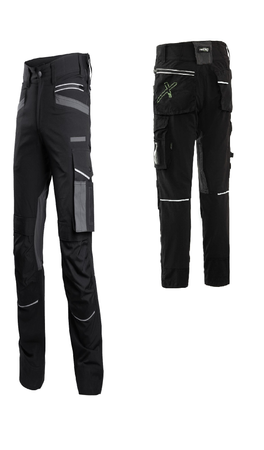 Spodnie robocze Czarne STRETCH LINE Stalco
