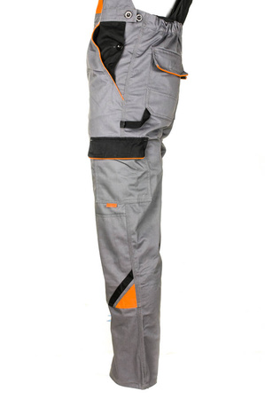 Spodnie robocze ochronne na szelkach ogrodniczki szare Art.Mas PROFESSIONAL GREY