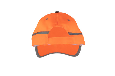 Czapka robocza odblaskowa z daszkiem regulowana baseballowa pomarańczowa Polstar BRIXTON FLASH CFBA