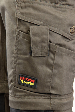 Spodnie robocze ochronne 2w1 z odpinanymi nogawkami beżowe dużo kieszeni odzież robocza khaki Polstar BRIXTON PRACTICAL APSP