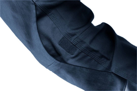 Męskie spodnie robocze do pasa wzmacniane kolana wielofunkcyjne wzmacniane potrójne szwy granatowe NEO Tools 81-224