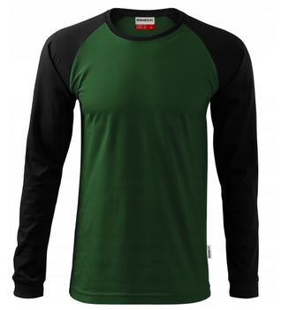 Koszulka RIMECK 130 z długim rękawem dwukolorowa zielono-czarna