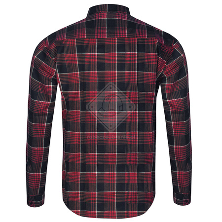 Bawełniana koszula flanelowa na guziki wytrzymała i wygodna czerwona Art.Mas MODAR