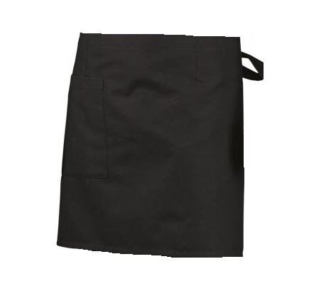 Fartuch typu zapaska do gastonomi, kelnerski, 75x45 cm czarny CLASSIC