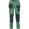 Spodnie robocze profesjonalne BHP wytrzymałe do pasa z miejscem na nakolanniki TRIFIBETEX wzmacniane szaro-zielone Cerva DAYBORO