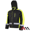 Kurtka odblaskowa zimowa ocieplana ostrzegawcza z kapturem wodoodporna żółta CLASSWORK
