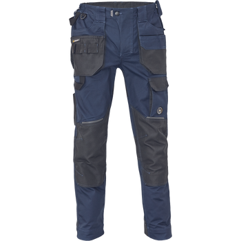 Spodnie robocze profesjonalne BHP wytrzymałe do pasa z miejscem na nakolanniki TRIFIBETEX wzmacniane granatowe Cerva DAYBORO