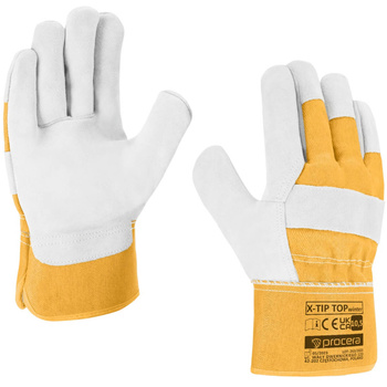 Rękawice robocze ocieplane polarem wzmacniane skórą X-TIP TOP Winter