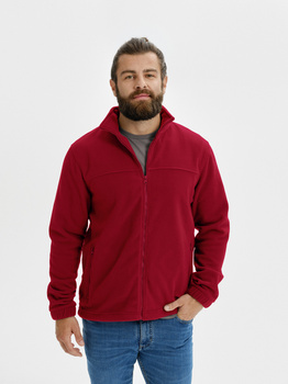 Bluza męska polar na zamek MALFINI JACKET 501 marlboro czerwony