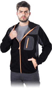 Bluza dresowa rozpinana z kapturem L. HOLLMAN SCOTER