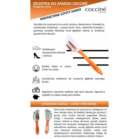 Szczotka do zamszu i nubuku z gumką COCCINE plastikowa