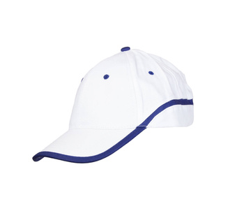 Czapka z daszkiem robocza zapięcie na rzep BASEBALL biało-granatowa