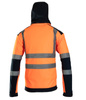Kurtka softshell odblaskowa z kapturem regulowana ostrzegawcza pomarańczowa Polstar BRIXTON FLASH Kat. 2 AFSO